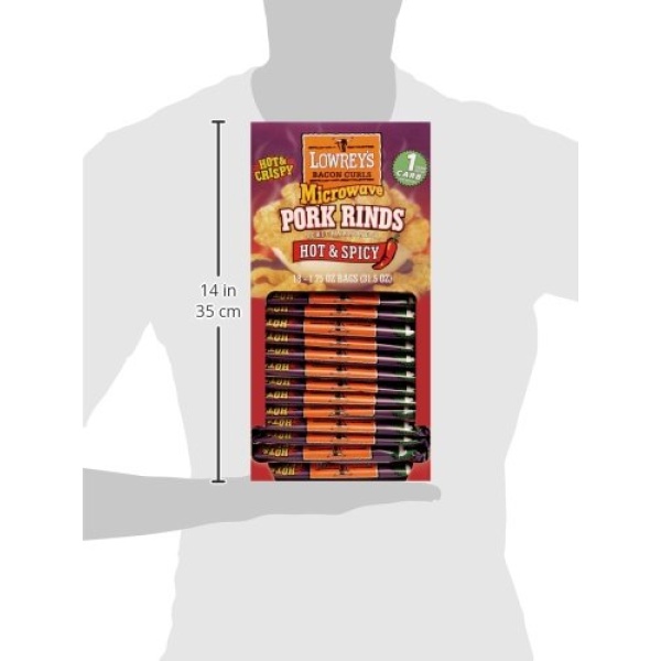 Lowrey's Hot & Spicy Microwave Pork Rinds, 50g (18 Pack)