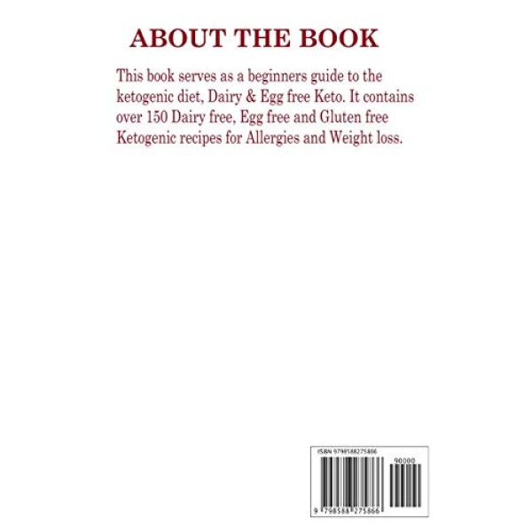 Dairy & Egg Free Keto Cookbook: Allergy-Friendly Recipes