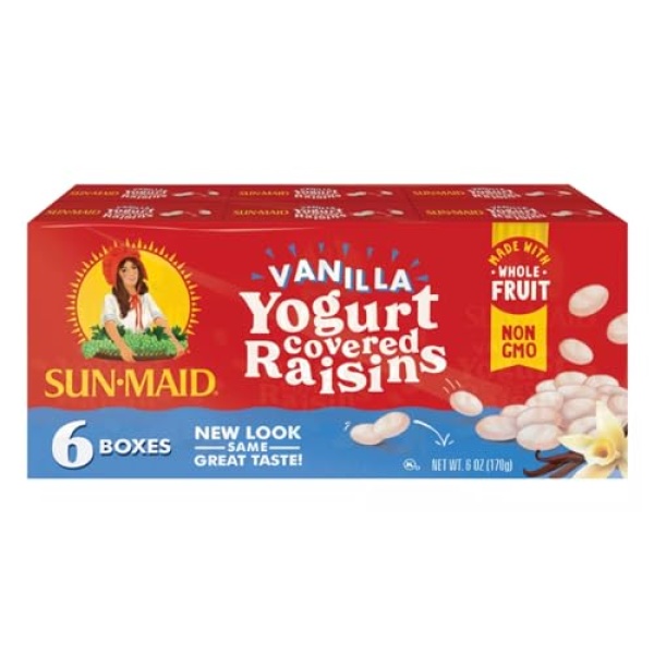 Sun-Maid Vanilla Yogurt Raisins - 6 Pack (28g each)