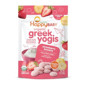 Happy Baby Greek Yogis, Strawberry & Banana, 28g