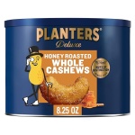 PLANTERS Deluxe Honey Roasted Cashews, 234g Canister