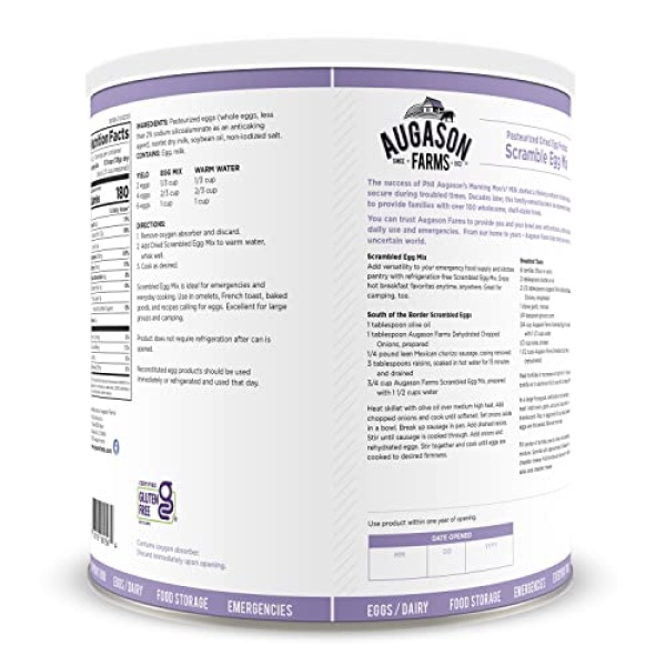 Augason Farms Scrambled Egg Mix, 1.02 kg No. 10 Can