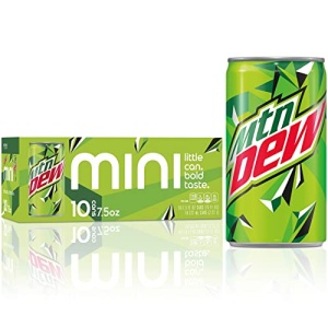 Mountain Dew Soda, Mini Cans, 222 mL (Pack of 10)