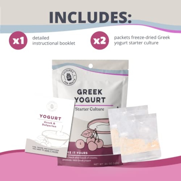 Cultures for Health Greek Yogurt Starter | 2 Packets