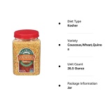 RiceSelect Tri-Color Couscous, Moroccan-Style, 750g Jar