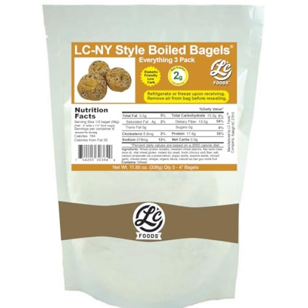Low Carb NY Style Everything Bagels (3 Pack) - 336g