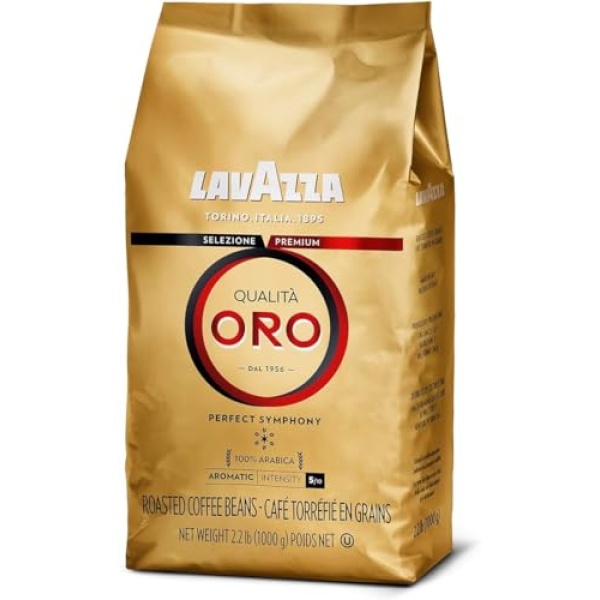 Lavazza Qualità Oro Whole Bean Blend, Medium Roast, 1kg
