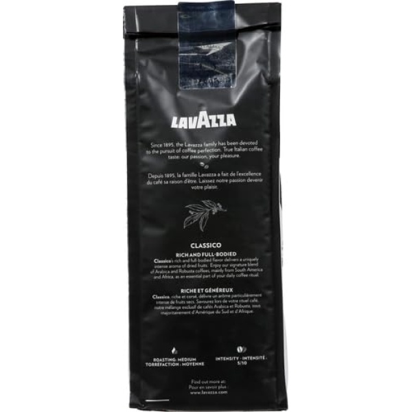 Lavazza Classico Medium Roast Ground Coffee, 340g Bag
