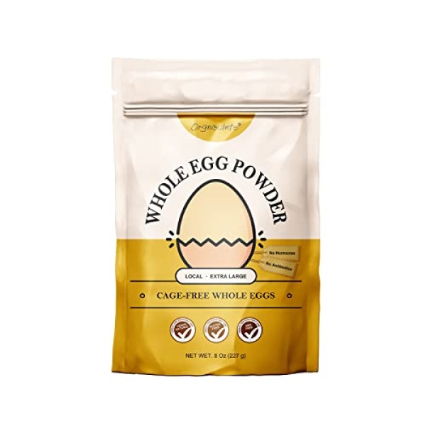 Orgnisulmte Whole Egg Powder, All Natural, 227g
