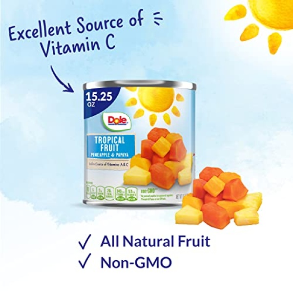 Dole Tropical Fruit in Syrup & Juice, 432g, 12 Count