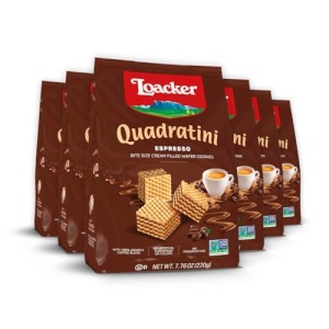 Loacker Quadratini Espresso Wafer Cookies - 6 Pack