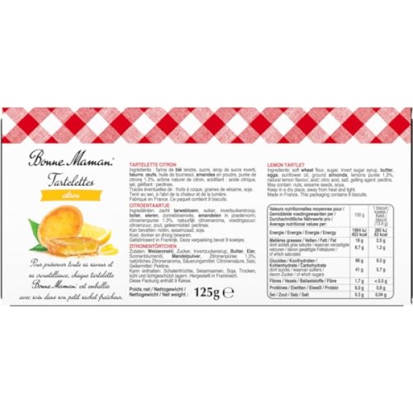 Bonne Maman Lemon Tartlets, 125g (Pack of 1)