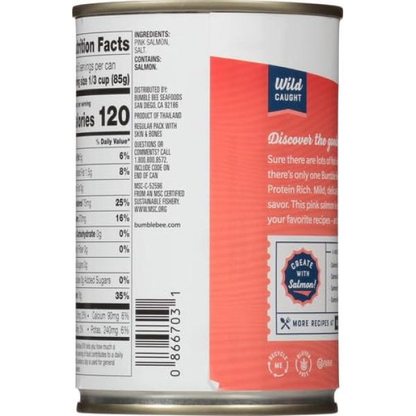 Bumble Bee Canned Pink Salmon, 418g - Wild Caught