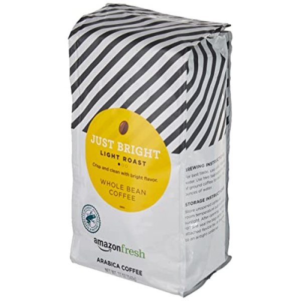 Amazon Fresh Light Roast Whole Bean Coffee, 340g