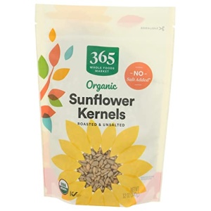 365 Organic Roasted Unsalted Sunflower Kernels, 340g