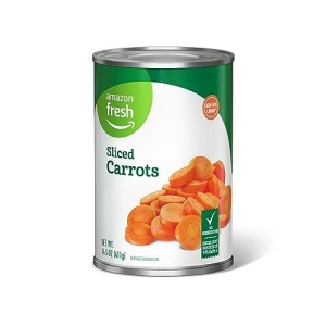 Amazon Fresh, Canned Sliced Carrots, 411g
