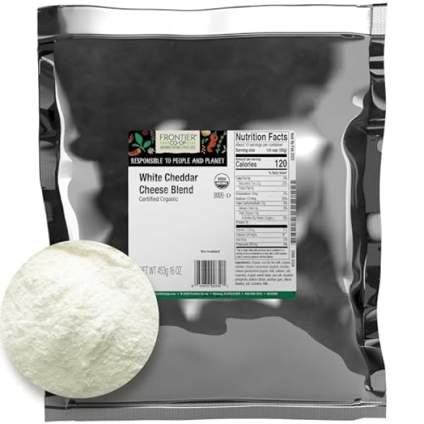 Frontier Organic White Cheddar Cheese Powder 454g