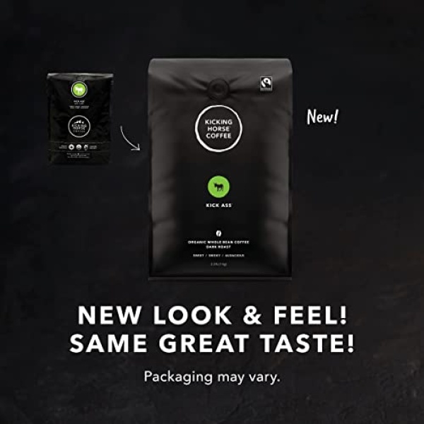 Kicking Horse Coffee, Kick Ass, Dark Roast, Whole Bean, 1kg