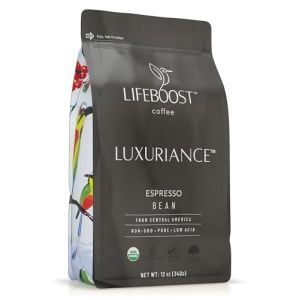 Lifeboost Organic Espresso Beans - Low Acid - 340g