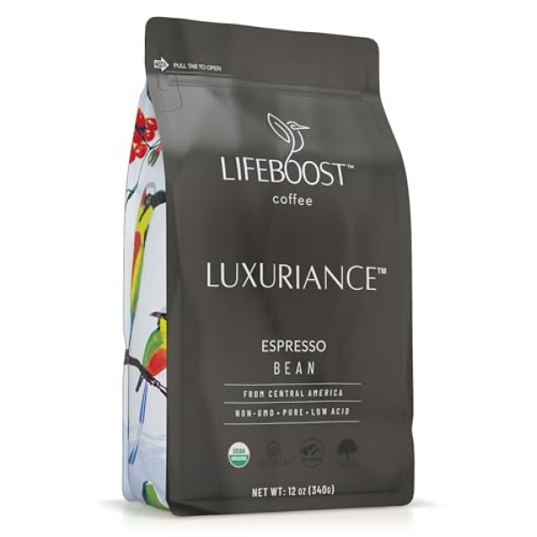 Lifeboost Organic Espresso Beans - Low Acid - 340g