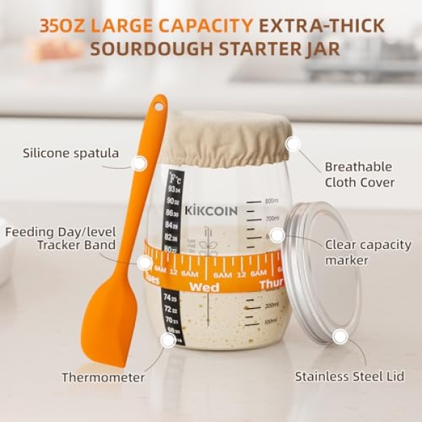 Sourdough Starter Kit with Banneton Basket & Baking Tools