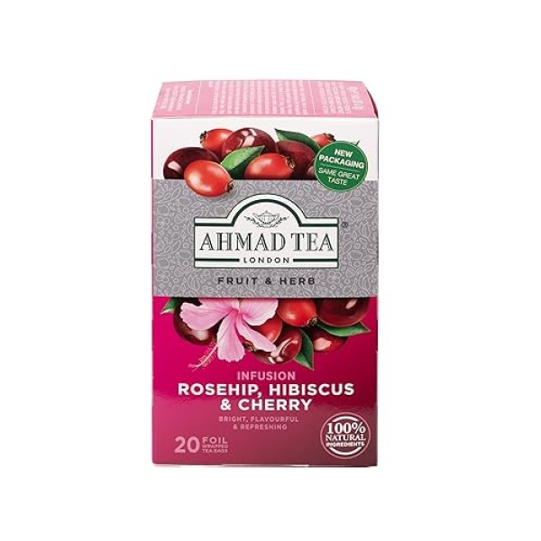 Ahmad Herbal Tea, Rosehip, Hibiscus & Cherry, 20 ct