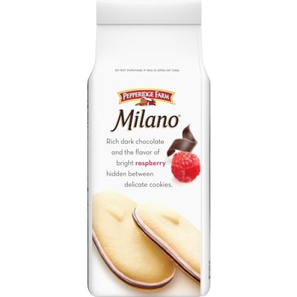 Milano Raspberry Chocolate Cookies, 198g Bag