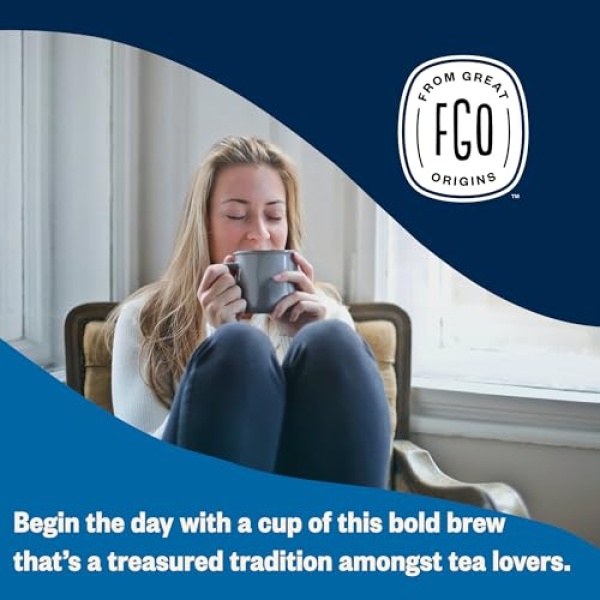 FGO Organic Black Tea, Eco Tea Bags, 100 Count