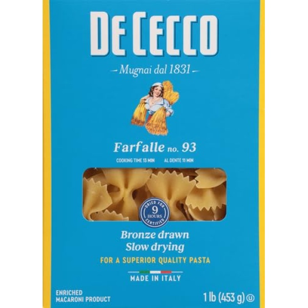 De Cecco Farfalle Pasta, 454g