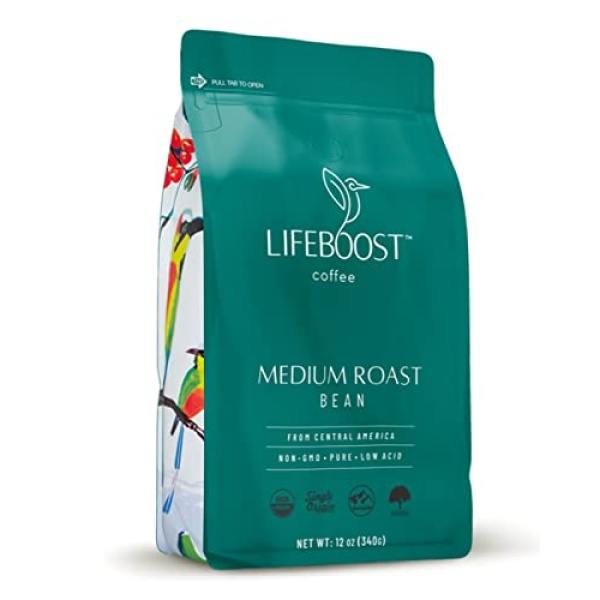Lifeboost Organic Medium Roast Coffee Beans - 340g
