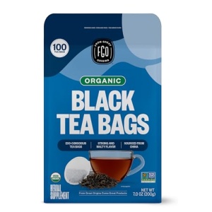 FGO Organic Black Tea, Eco Tea Bags, 100 Count