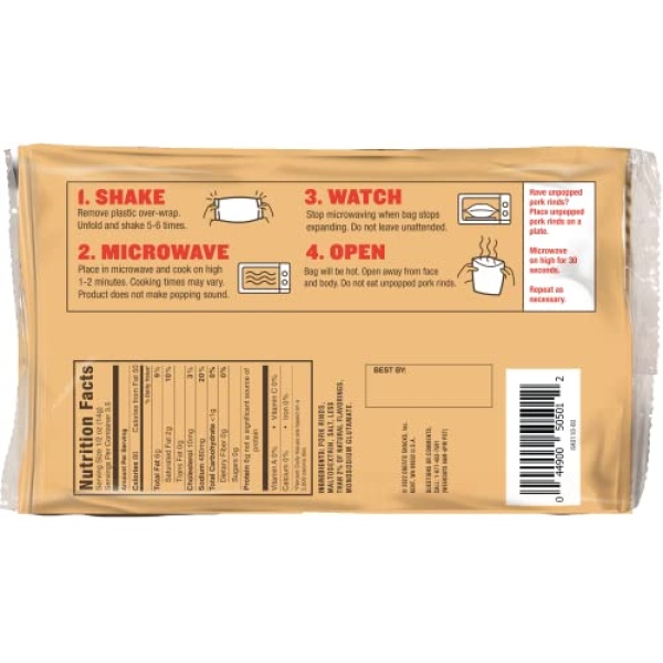Lowrey's Bacon Curls Microwave Pork Rinds, Original, 50g