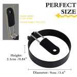 9 cm Egg Rings with Silicone Handle, Stainless Steel