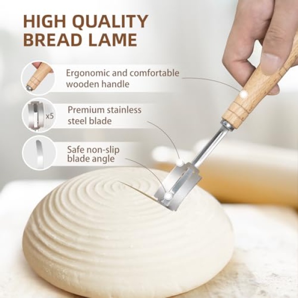 Sourdough Starter Kit with Banneton Basket & Baking Tools