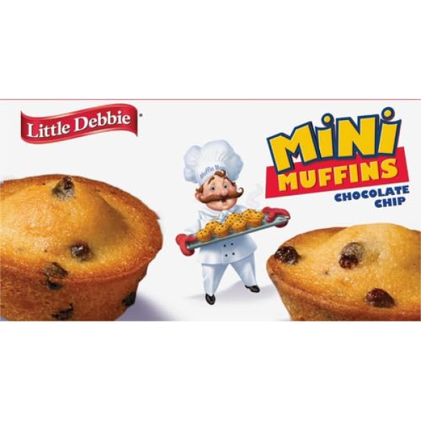 Little Debbie Choc Chip Mini Muffins, 5 Pouches, 240g Box