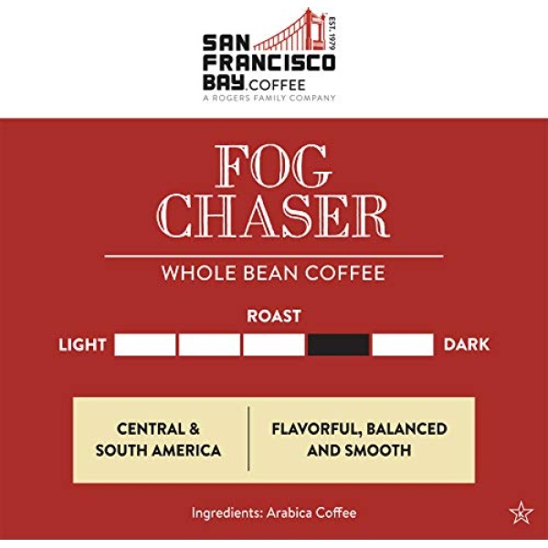 SF Bay Whole Bean Coffee - Fog Chaser (907g), Med Dark Roast