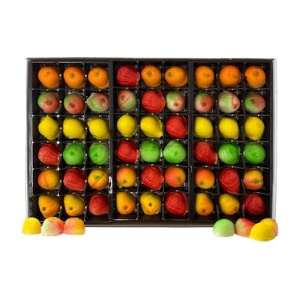 Marzipan Candy Fruit Assorted Shapes Gift Box 54 PCs