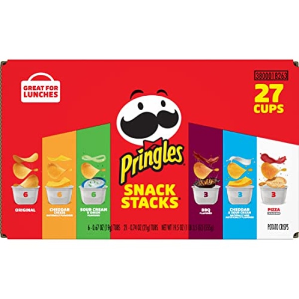 Pringles Potato Crisps Variety Pack (27 Cups)