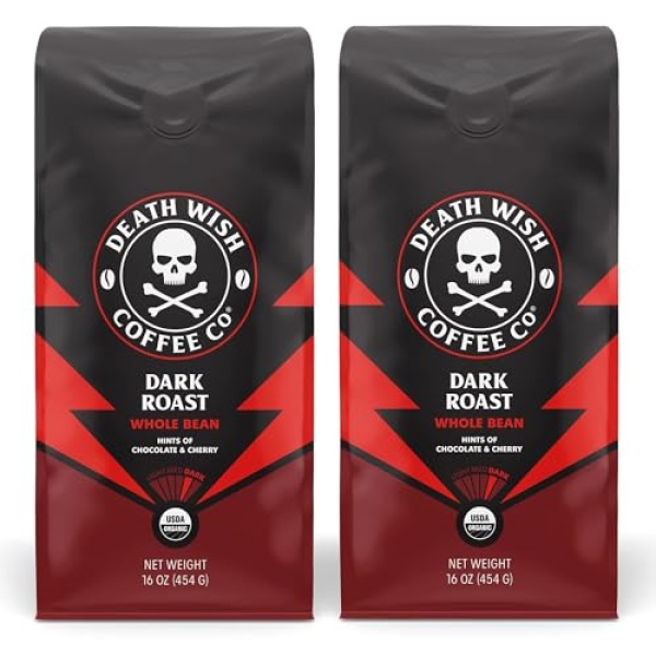 Death Wish Coffee Dark Roast Beans 454g (Pack of 2)