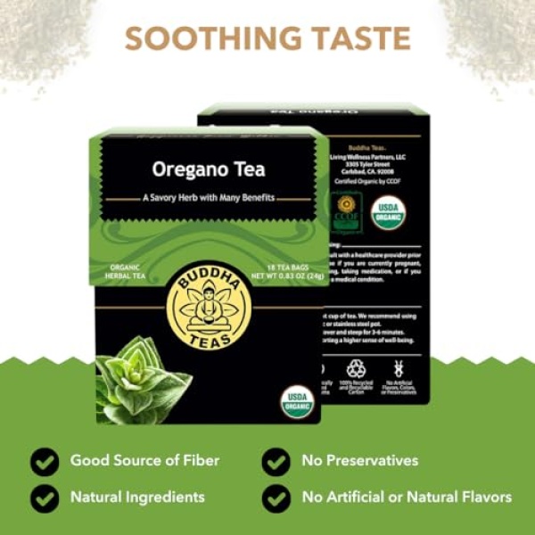 Organic Oregano Tea - Caffeine Free - 18 Bags