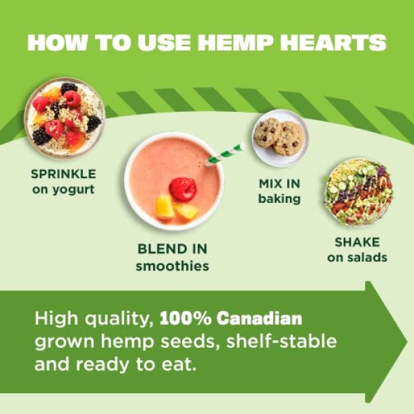 Organic Hemp Seeds, 2.27 kg, 10g Protein, 12g Omega 3&6 per Srv