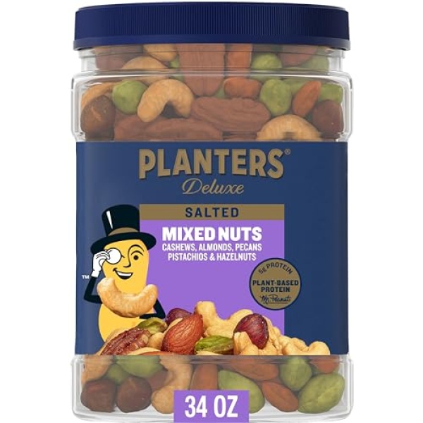 PLANTERS Deluxe Salted Mixed Nuts, 964g Container