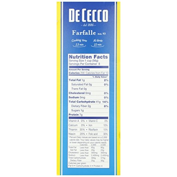 De Cecco Farfalle Pasta, 454g