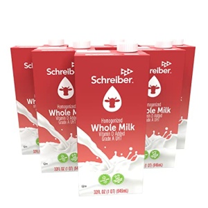 Schreiber Low Fat Shelf Stable Milk, 946 ml (6 Pack)