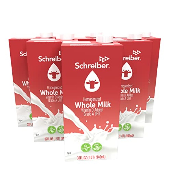 Schreiber Low Fat Shelf Stable Milk, 946 ml (6 Pack)
