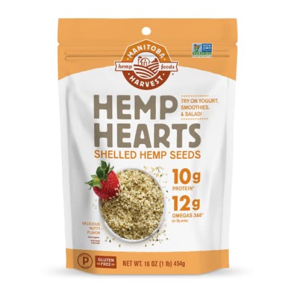 Hemp Seeds, 454g; 10g Protein, 12g Omega 3 & 6 per Serving
