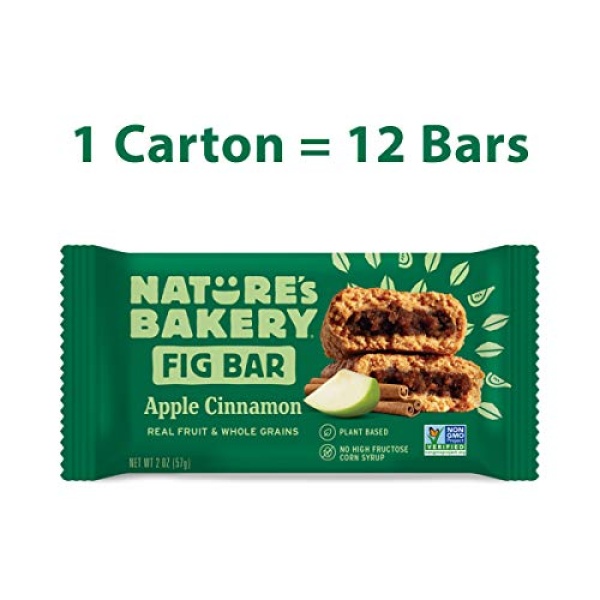 Nature's Bakery Whole Wheat Fig Bars, Apple Cinnamon, 12 Twin Packs