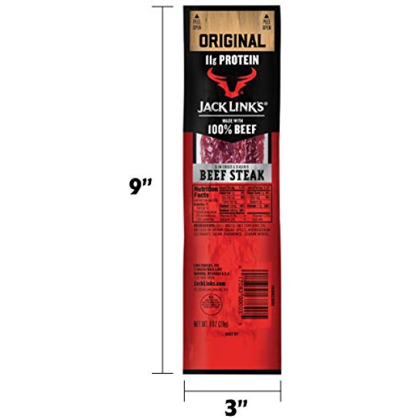 Jack Links Beef Steak Strips, Original, 28g (Pack of 12)
