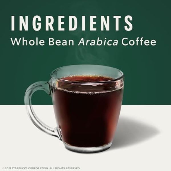 Starbucks Dark Roast Whole Bean Coffee, 510g Bag