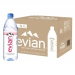 evian Natural Spring Water, 1L Bottles (pack of 12)